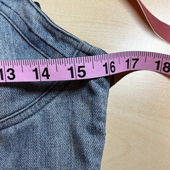 URBAN Outfitters Jean Corset Dress with Lace Skirt Size Medium Motel Rocks - Picture 12 of 14